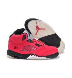 Air Jordan 5 Men Shoes Red Black Gray