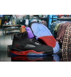 Nike Air Jordan 5 Men Shoes Black Red