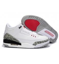 Air Jordan 3 Men Burst Shoes White Gray Red