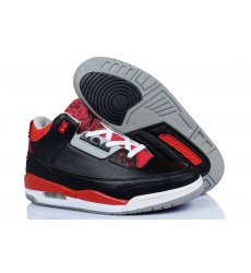 Air Jordan 3 Men Shoes Black Red