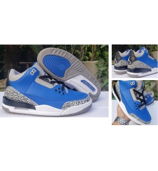 Air Jordan 3 Retro Men SHoes All Blue Black