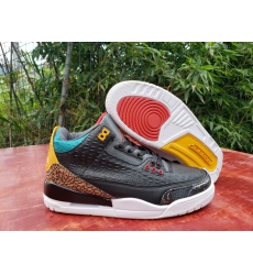 Nike Air Jordan 3 Black red yellow moon crocodile pattern Men Shoes