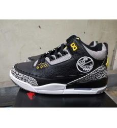 Nike Air Jordan 3 Retro Men Shoes Black Yellow
