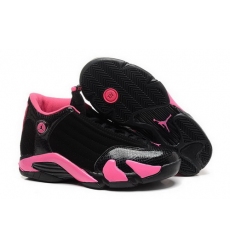 Air Jordan 14 Shoes 2015 Womens Black Pink