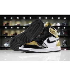 Air Jordan 1 Retro High OG Women Shoes Black Gold