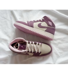Air Jordan 1 Retro Purple White Women Shoes