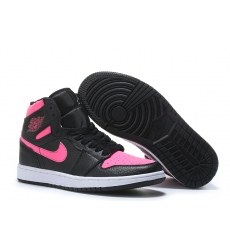 Air Jordan 1 Women Shoes Black Pink
