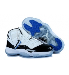 Air Jordan 11 Shoes 2014 Womens Grade AAA White Black Blue