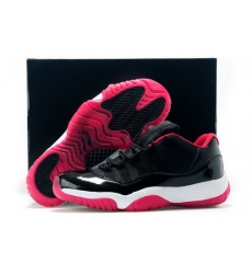 Air Jordan 11 Shoes 2015 Womens Low GS Citrus Black White Red