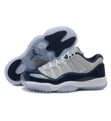 Air Jordan 11 Shoes 2015 Womens Low Grey Black White
