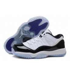 Air Jordan 11 Shoes 2015 Womens Low White Black Blue