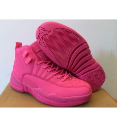 Air Jordan 12 Women Shoes Full Pink