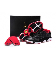 Air Jordan 13 Shoes 2015 Womens GS Low Black White Red