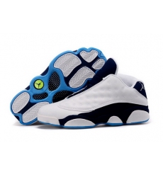 Air Jordan 13 Shoes 2015 Womens Low White Black Blue