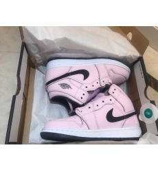 Women Air Jordan 1 GS Pink Skora Basketball Shoes