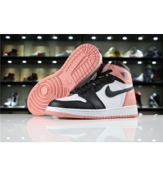 Women Air Jordan 1 Retro High OG BG Black Pink Shoes
