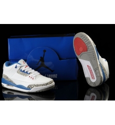 Air Jordan 3 Shoes 2013 Womens New Style White Blue Red