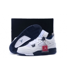 Air Jordan 4 Shoes 2015 Womens Colombia White Navy Blue