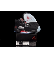 Air Jordan 5 Shoes 2013 Womens Grade AAA Black Red