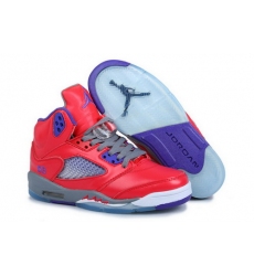 Air Jordan 5 Shoes 2013 Womens Grade AAA Red Grey Purple