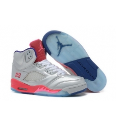 Air Jordan 5 Shoes 2013 Womens Silver Pink
