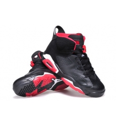 Air Jordan 6 Retro Classic Women Shoes Black Red