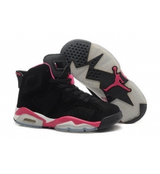 Air Jordan 6 Shoes 2014 Womens Anti Fur Black Pink
