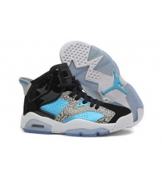 Air Jordan 6 Shoes 2014 Womens Black Blue Grey