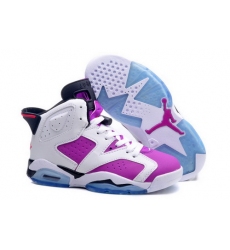 Air Jordan 6 Shoes 2014 Womens Oreo White Purple