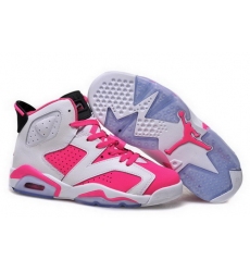 Air Jordan 6 Shoes 2015 Womens White Pink