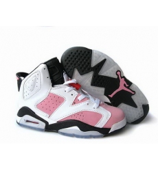 Womens Air Jordan 6 White Pink Black