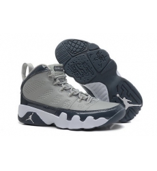 Air Jordan 9 Shoes 2014 Womens Grey Navy Blue