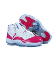 Girls Nike Air Jordan 11 GS White Pink Purple Womens Size