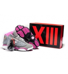 2013 New Air Jordan 13 Shoes DMP Grey Pink For Women Sale