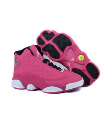 Air Jordan 13 Shoes 2014 Womens Pink White Black
