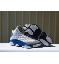 Women Air Jordan 13 Retro Men Shoes Grey White Blue