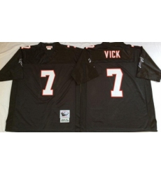 Atlanta Falcons 7 Michael  Vick Black Throwback Jersey