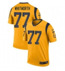 Los Angeles Rams 77 Andrew Whitworth Yellow Vapor Untouchable Limited Jersey
