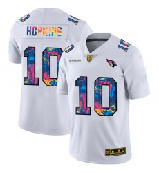 Arizona Cardinals 10 DeAndre Hopkins Men White Nike Multi Color 2020 NFL Crucial Catch Limited NFL Jersey