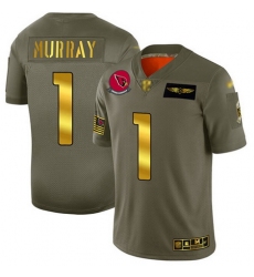 Cardinals 1 Kyler Murray Camo Gold Men Stitched Football Limited 2019 Salute To Service Jersey
