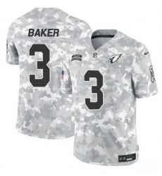 Men Arizona Cardinals 3 Budda Baker 2024 F U S E Arctic Camo Salute To Service Limited Stitched Football Jersey