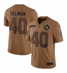 Men Arizona Cardinals 40 Pat Tillman 2023 Brown Salute To Service Limited Stitched Football Jersey