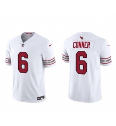 Men Arizona Cardinals 6 James Conner White 2023 F U S E  Vapor Untouchable Limited Stitched Football Jersey
