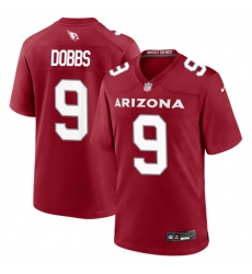 Men Arizona Cardinals 9 Joshua Dobbs Red 2023 Stitched Game Football Jersey
