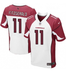 Men Nike Arizona Cardinals 11 Larry Fitzgerald Elite White NFL Jersey