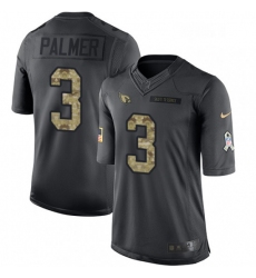 Men Nike Arizona Cardinals 3 Carson Palmer Limited Black 2016 Salute to Service NFL Jersey