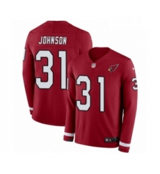 Men Nike Arizona Cardinals 31 David Johnson Limited Red Therma Long Sleeve NFL Jersey