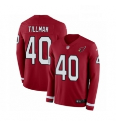Men Nike Arizona Cardinals 40 Pat Tillman Limited Red Therma Long Sleeve NFL Jersey
