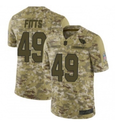 Men Nike Arizona Cardinals 49 Kylie Fitts Limited 2018 Salute To Sercie Vapor Untouchable Jersey