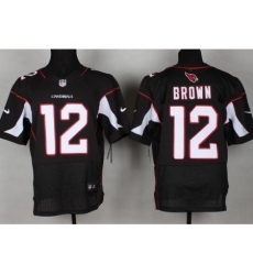 Nike Arizona Cardinals 12 John Brown Black Elite NFL Jersey